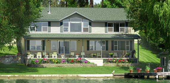 Modular Home by Lake