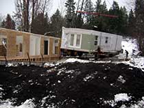 Modular Home Being Set